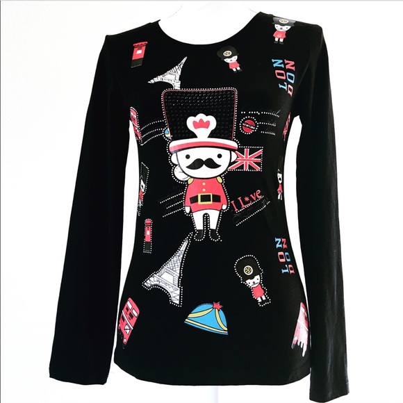 Missshop Tops - Missshop LONDON Queen’s guard NY Paris Eiffel top